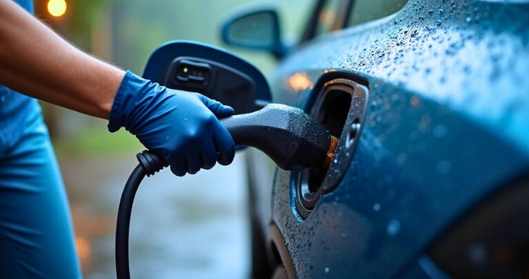 What to Do If Water Enters the EV Charger Charging Port